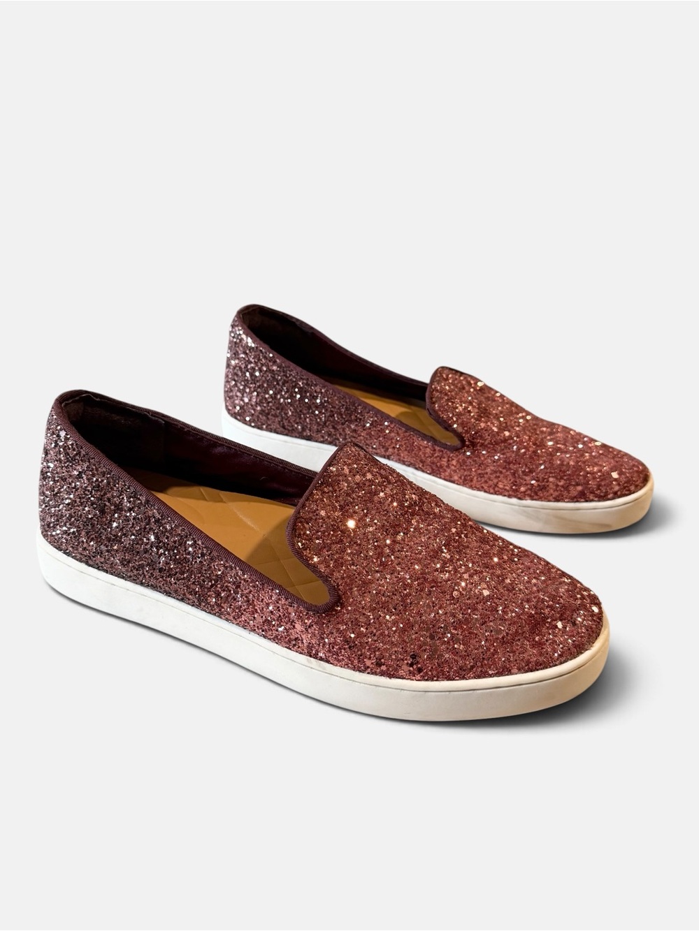 Birdies The Starling Rose Gold Glitter Sparkle Loafers Flats Size 8